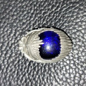 Wheeler signed, pewter beetle pendant.